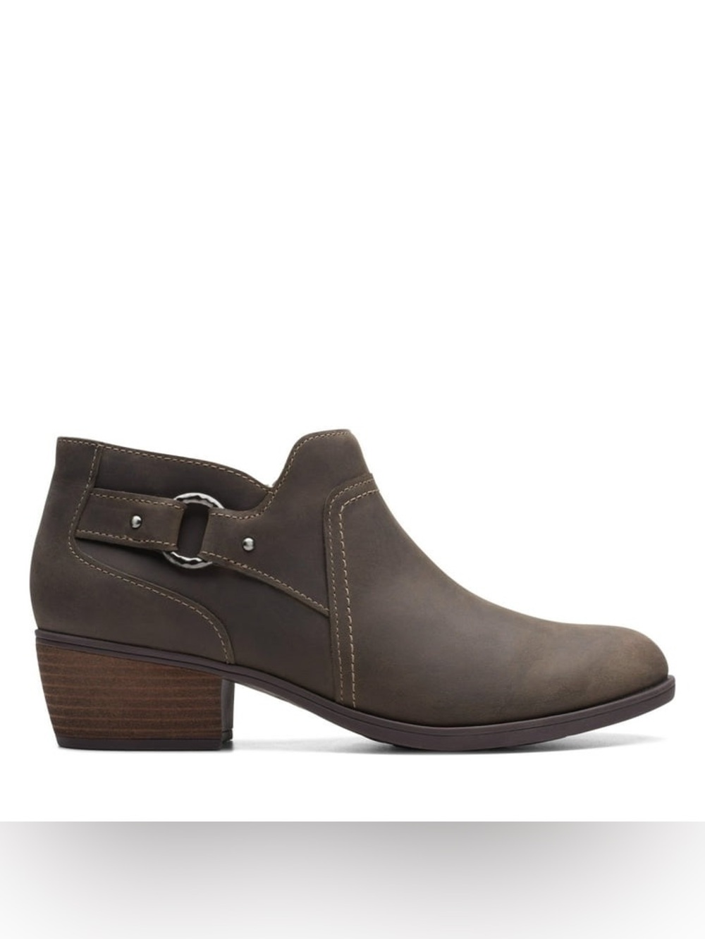 Clarks Womens Charleton Grace Ankle Booties Brown Size 7.5 BNWOB